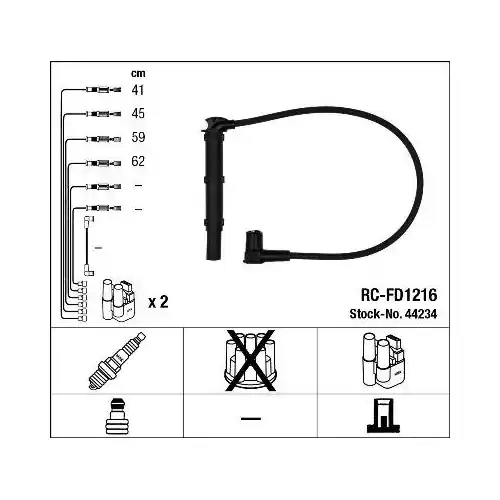 Echt NGK Zündleitungssatz 44234