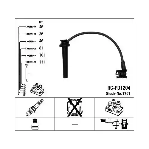 Highlight NGK Zündleitungssatz 7701