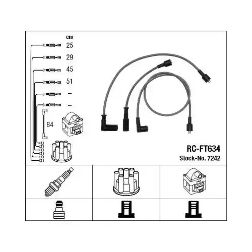 Kostenfreie Lieferung NGK Zündleitungssatz 7242