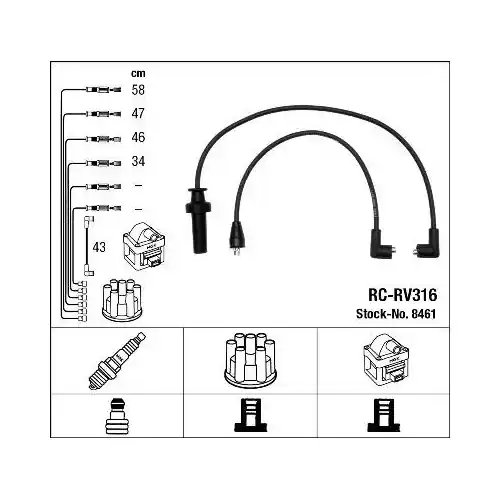 Kostenfreie Lieferung NGK Zündleitungssatz 8461