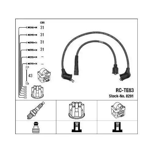 NGK Zündleitungssatz 8291 Abverkauf