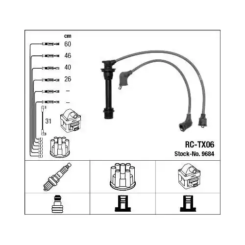 NGK Zündleitungssatz 9684 Preiswert