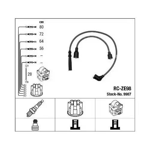 Markenware NGK Zündleitungssatz 9907