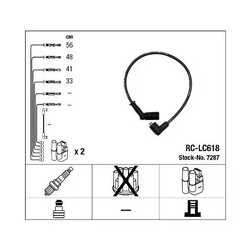 NGK Zündleitungssatz 7287 Preiswert