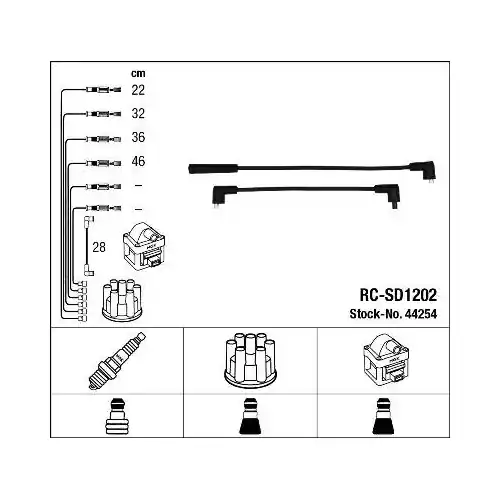 Schneller Versand NGK Zündleitungssatz 44254