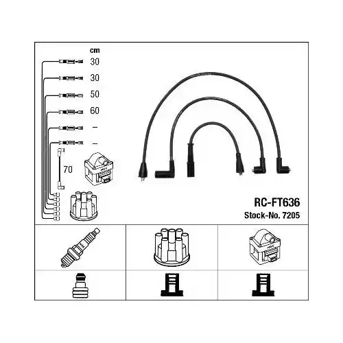 NGK Zündleitungssatz 7205 Kostenfreie Lieferung