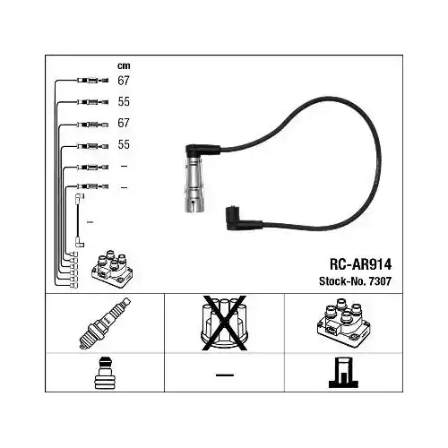NGK Zündleitungssatz 7307 Direkt Vom Hersteller