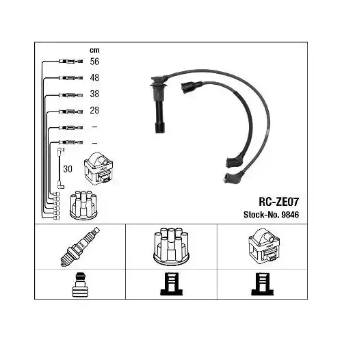 NGK Zündleitungssatz 9846 Meistverkauft