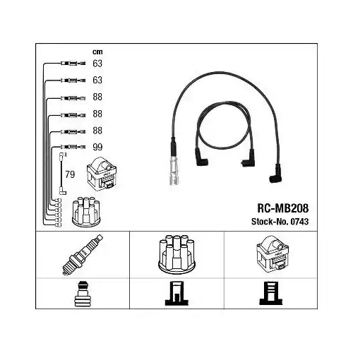 NGK Zündleitungssatz 0743 Sonderaktion