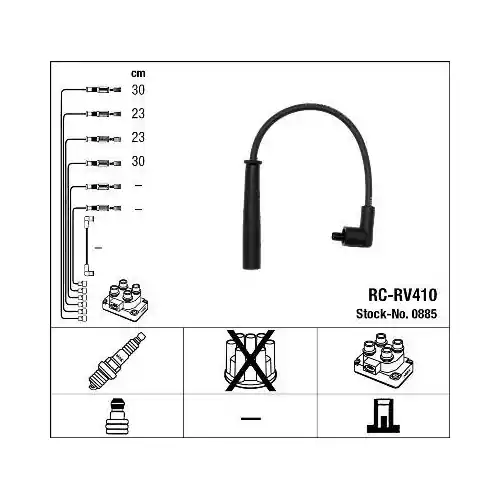 Zertifiziert NGK Zündleitungssatz 0885