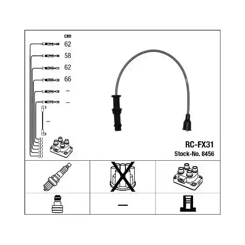 Ausverkauf NGK Zündleitungssatz 8456