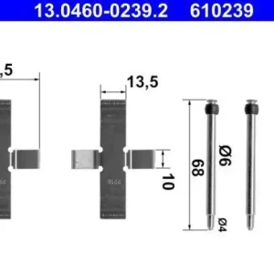 Zertifiziert ATE Zubehörsatz, Scheibenbremsbelag 13.0460-0239.2