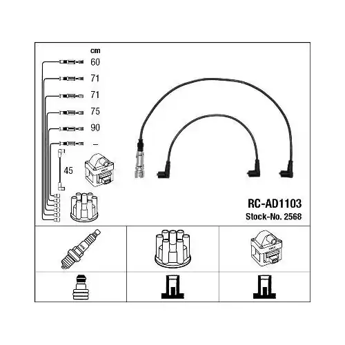 NGK Zündleitungssatz 2568 Direktkauf