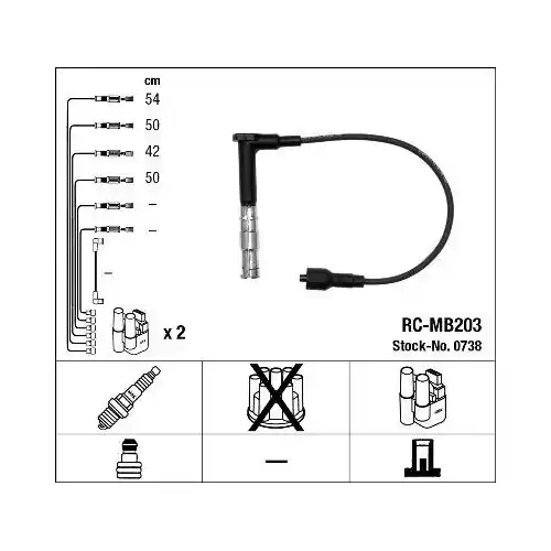 NGK Zündleitungssatz 0738 Online Kaufen