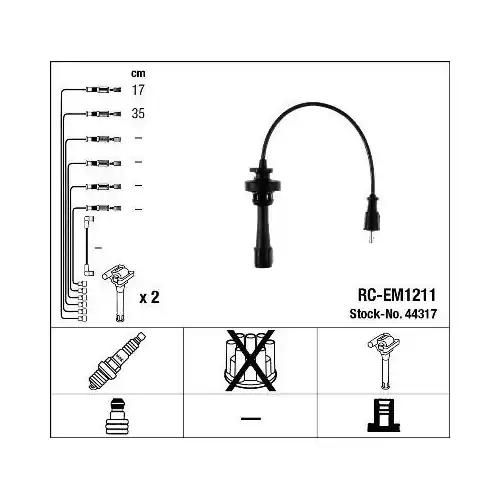 NGK Zündleitungssatz 44317 Begrenztes Angebot