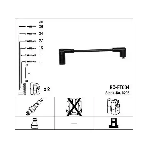 NGK Zündleitungssatz 8205 Abverkauf