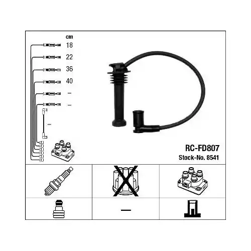 NGK Zündleitungssatz 8541 Ausverkauf
