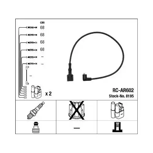 NGK Zündleitungssatz 8195 Neue Kollektion