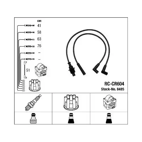Zertifiziert NGK Zündleitungssatz 8485