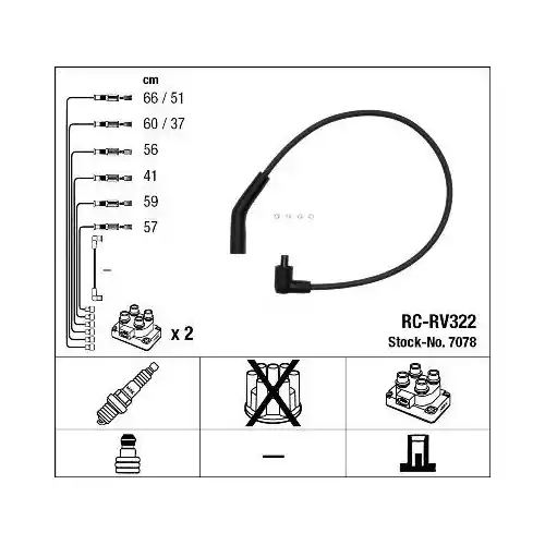 Sale NGK Zündleitungssatz 7078