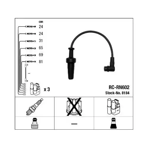 NGK Zündleitungssatz 8184 Markenware