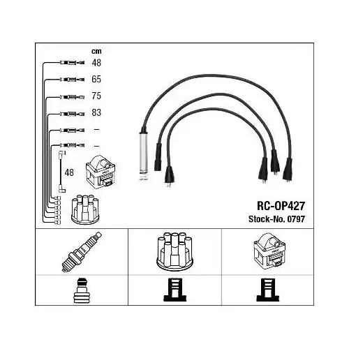 NGK Zündleitungssatz 0797 Direkt Vom Hersteller