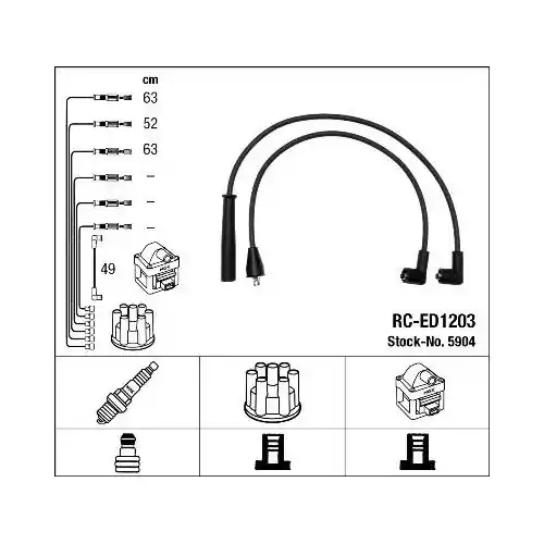 NGK Zündleitungssatz 5904 Preiswert