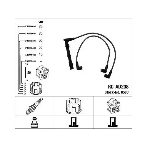 NGK Zündleitungssatz 0508 Top-Angebot