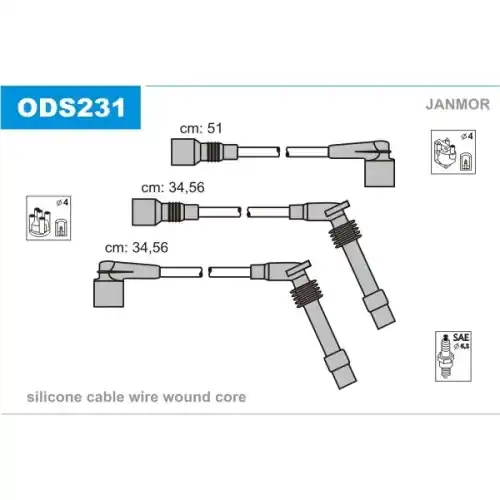 Zündleitungssatz ODS231 Direktkauf