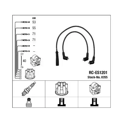 NGK Zündleitungssatz 0355 Neu
