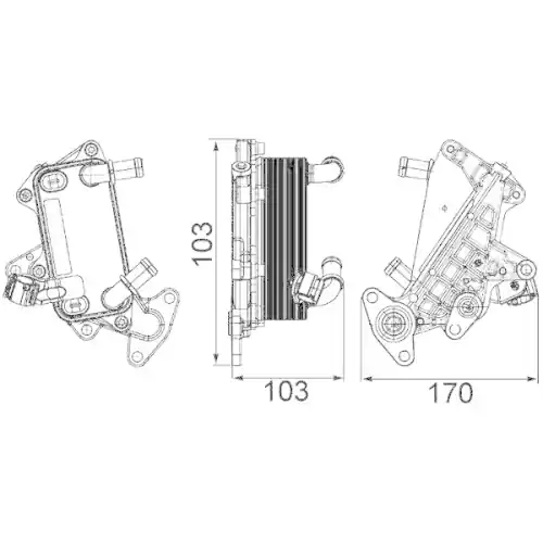 Neuheit MAHLE Ölkühler, Automatikgetriebe BEHR *** PREMIUM LINE *** CLC 25 000P