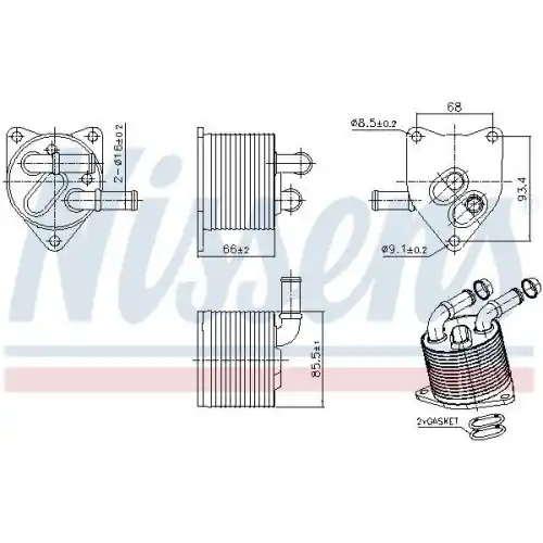 NISSENS Ölkühler, Automatikgetriebe ** FIRST FIT ** 91512 Kostenloser Rückversand