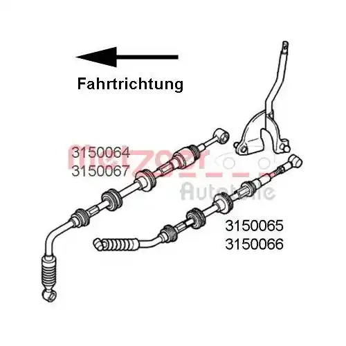 METZGER Seilzug, Schaltgetriebe 3150065 Nur Für Kurze Zeit