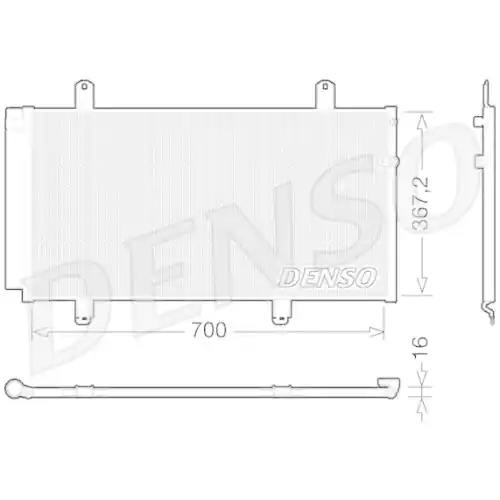 DENSO Kondensator, Klimaanlage DCN51004 Kostenloser Versand