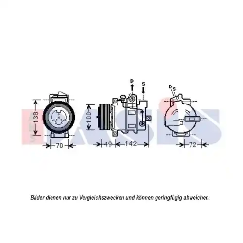 Direkt Vom Hersteller AKS DASIS Kompressor, Klimaanlage 852585N
