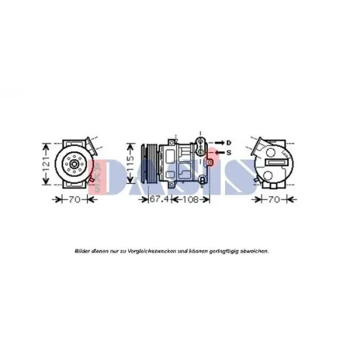 AKS DASIS Kompressor, Klimaanlage 851603N Aktuell